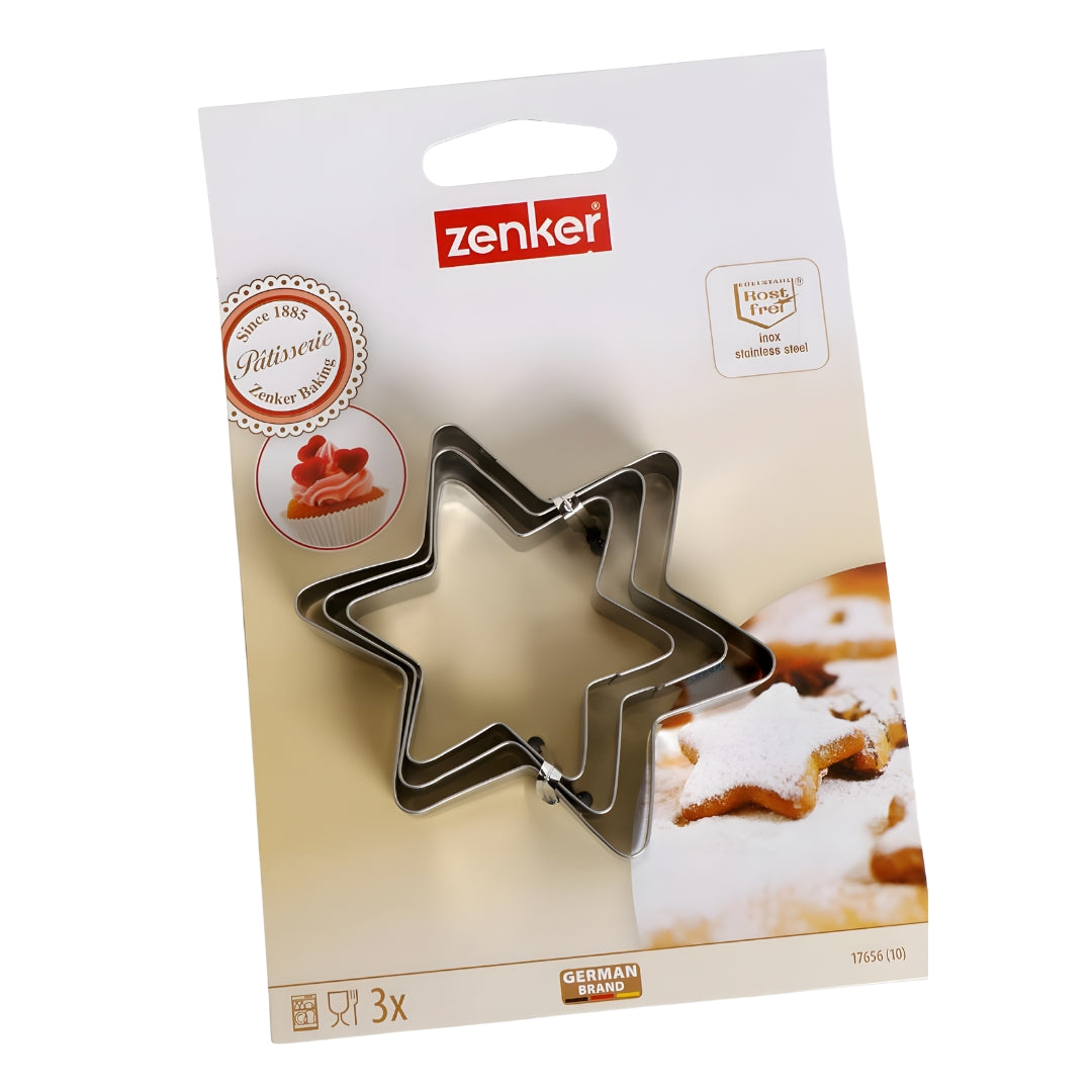 ZENKER STAINLESS STEEL DOUGH CUTTER SET OF 3 PIECES - EUROPEAN HOUSE HOLD